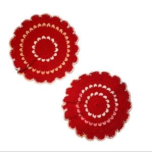 Vintage Handmade Crocheted Doilies Decor Display or Serving Hot Pads